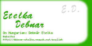 etelka debnar business card